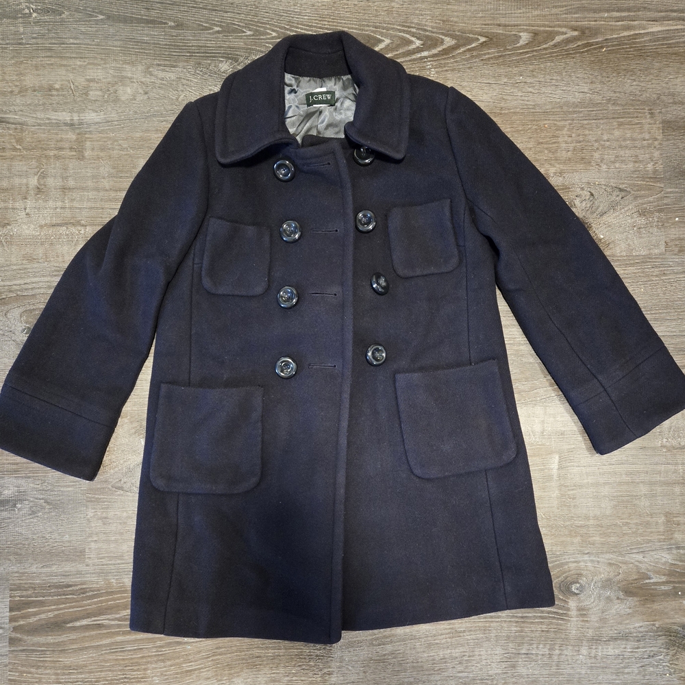 Navy Double-Breasted Coat